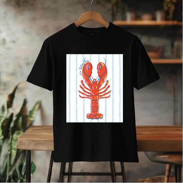 تیشرت باکسی coco طرح ساحلی لابستر ۱