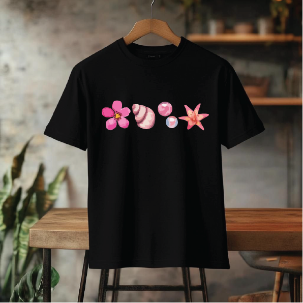 تیشرت باکسی coco تم دریایی ساحلی