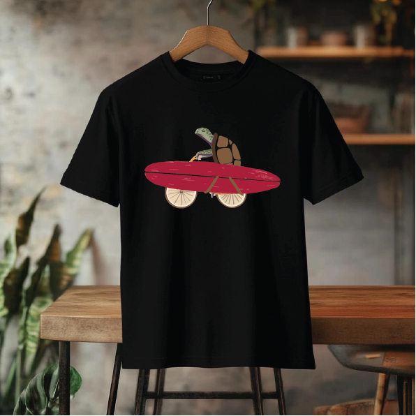 تیشرت باکسی coco لاکپشت دوچرخه سوار